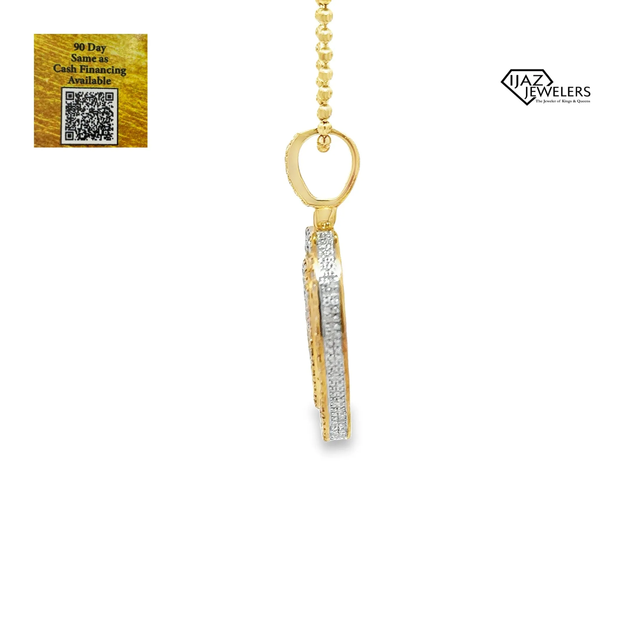 10K Gold 4.10 CTW Diamond Heart Charm