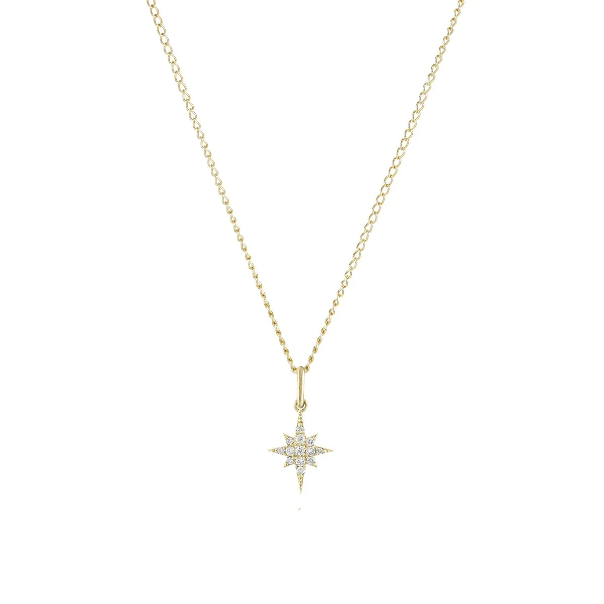 10K Gold Little Lila Pave Diamond Pendant