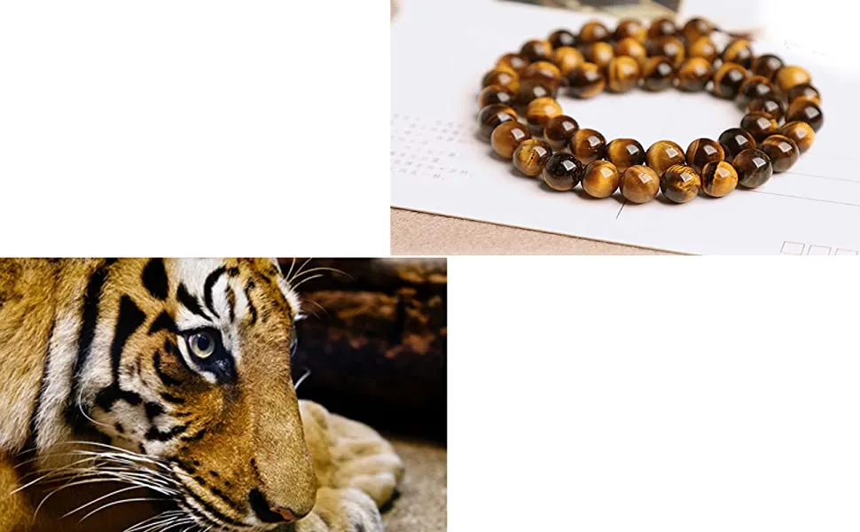 10mm Natural Tiger's Eye Bead Bracelet