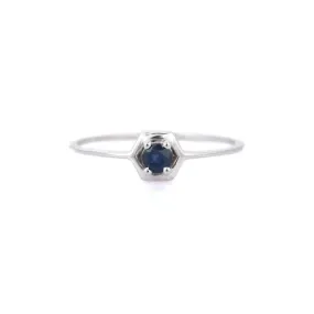 14K Gold Blue Sapphire Stacking Ring