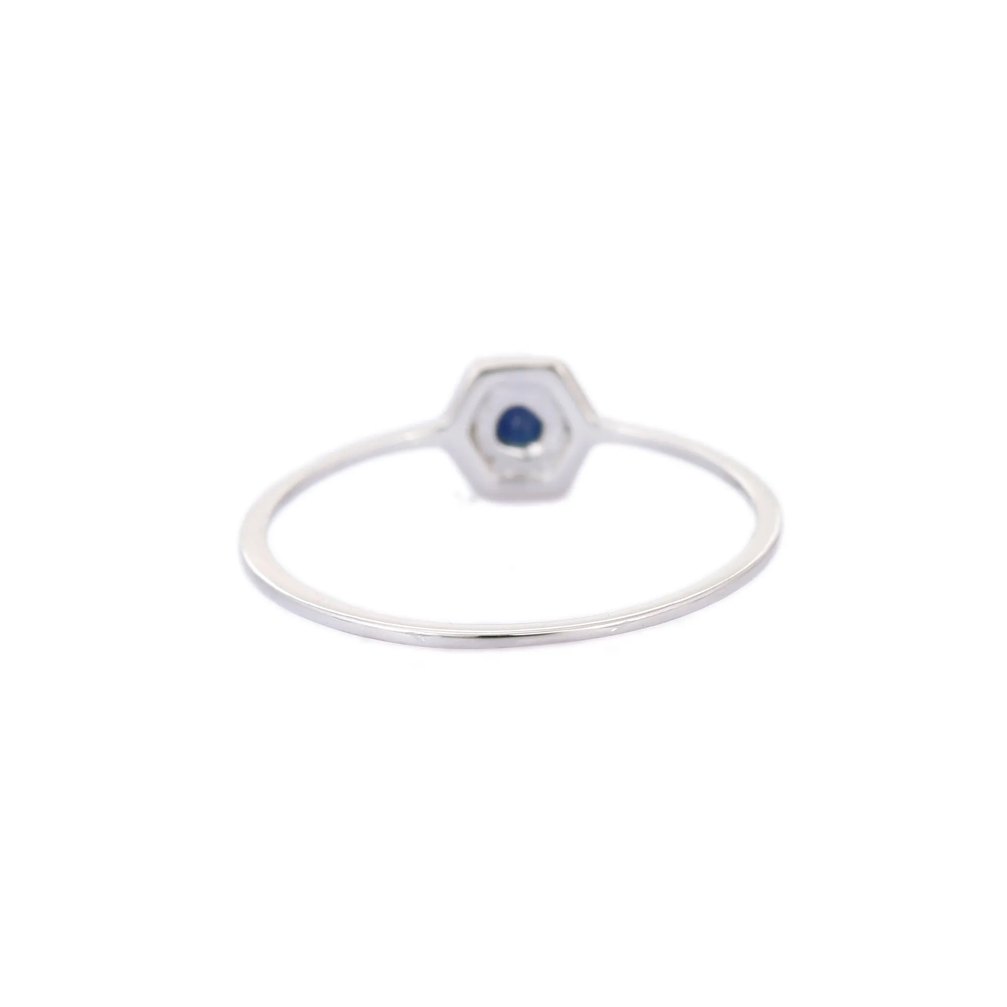 14K Gold Blue Sapphire Stacking Ring