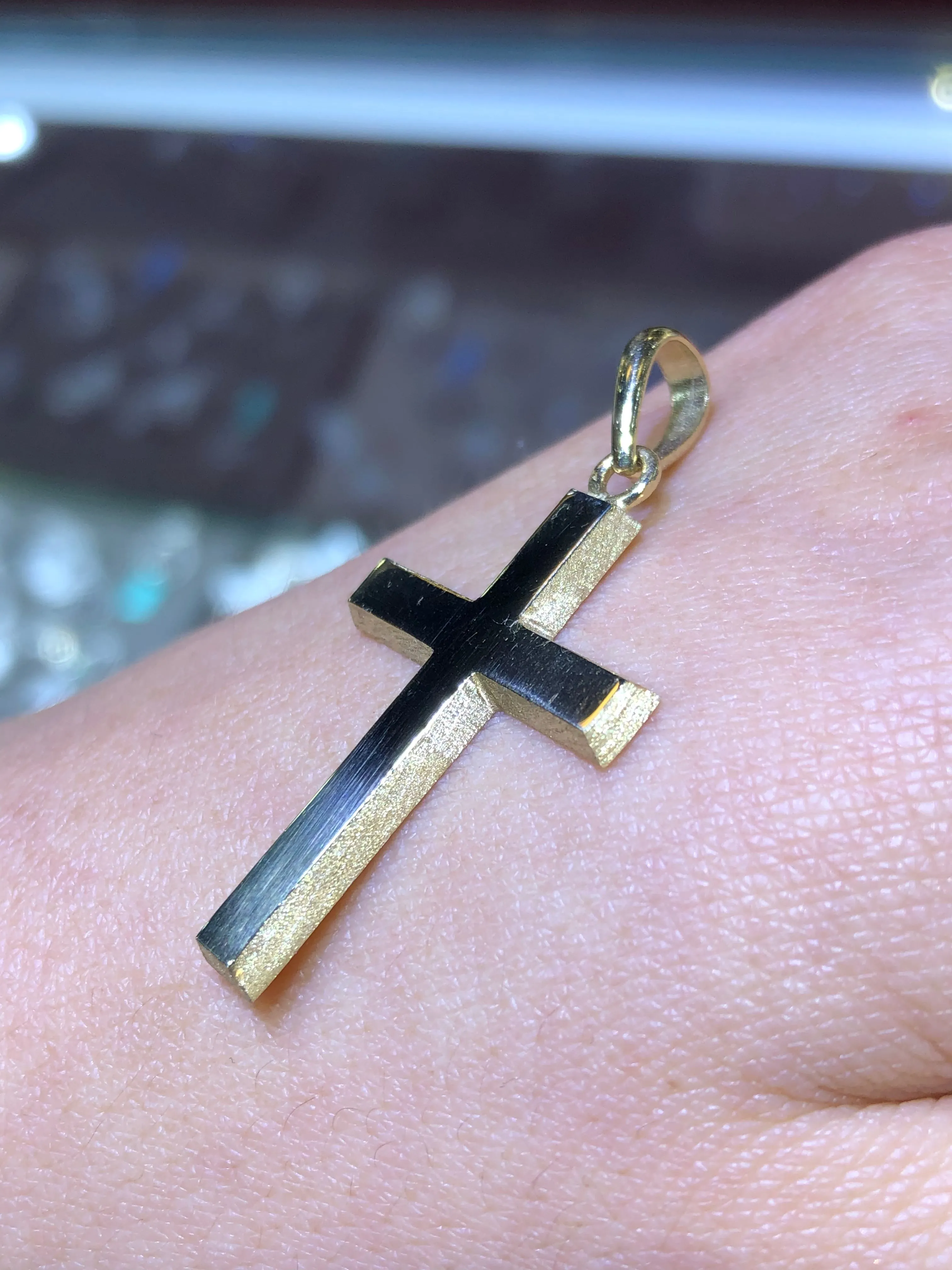 14K Gold Cross Pendant