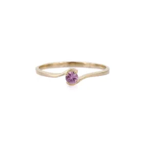 14K Gold Natural Pink Sapphire Ring