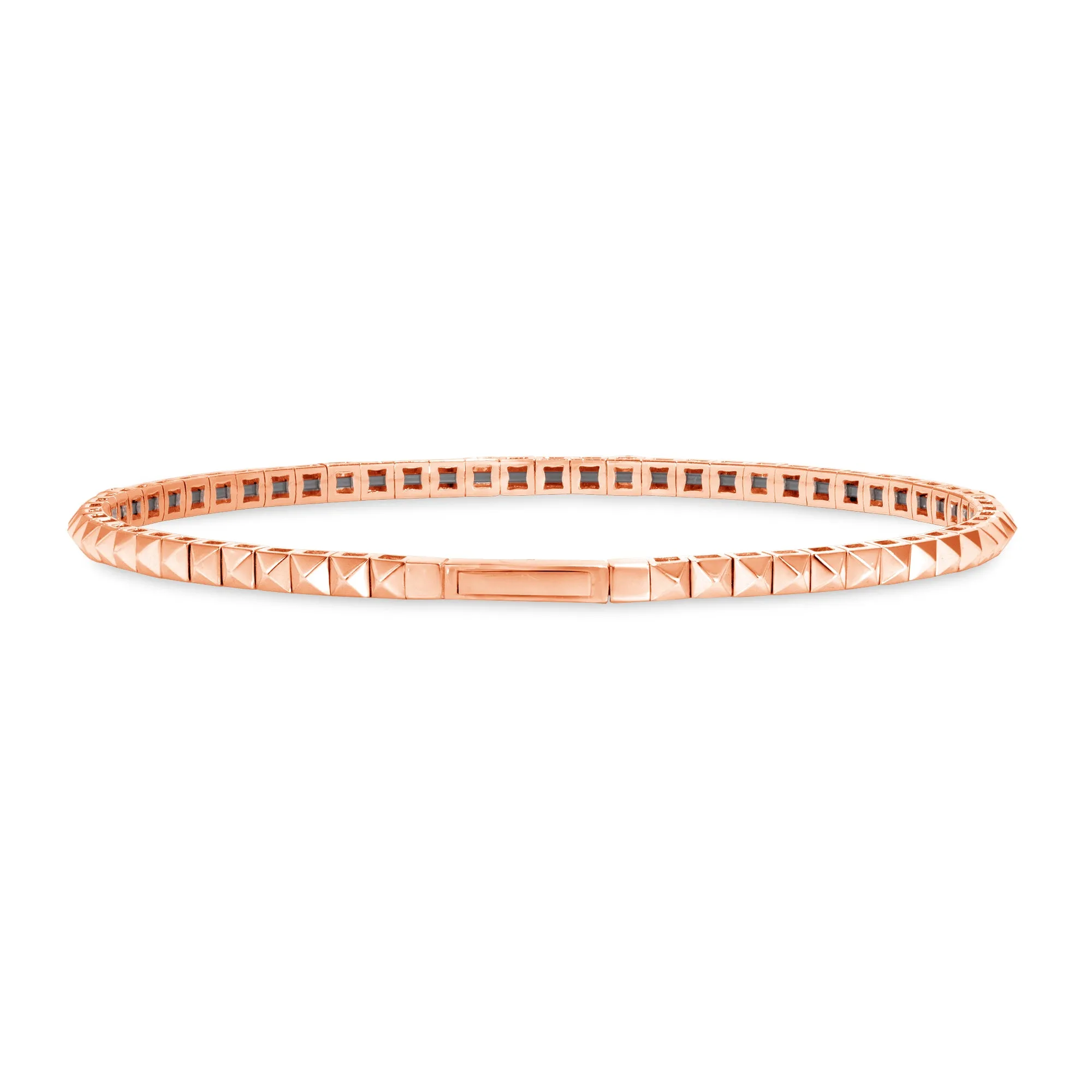 14k Gold Stud Diamond Bangle