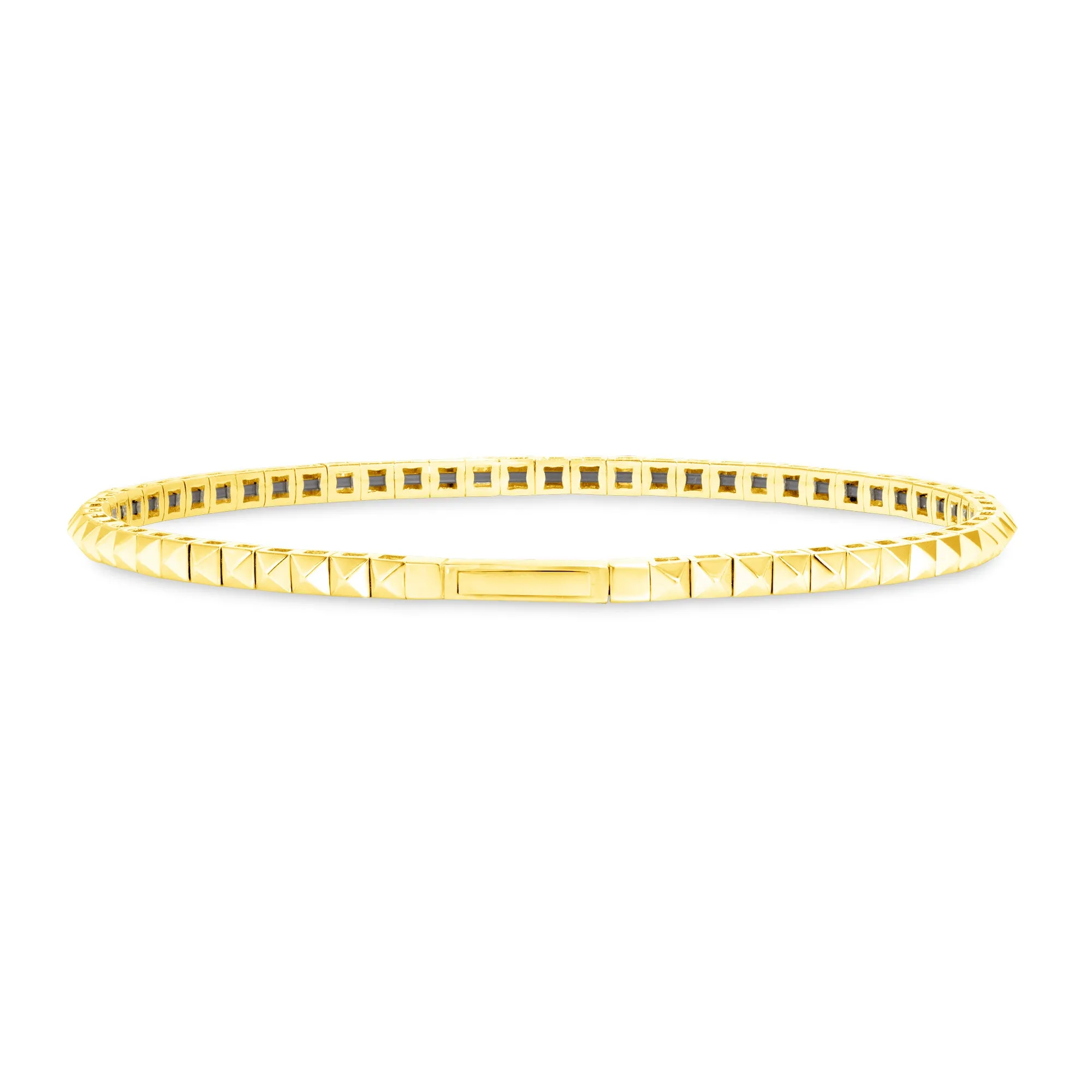 14k Gold Stud Diamond Bangle