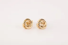 14k Yellow Gold Knot Stud Earrings (0.94g.)