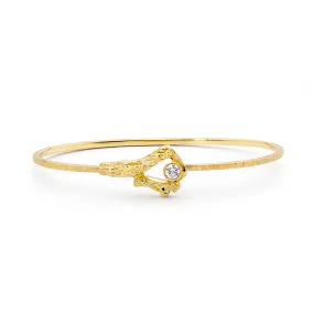 18ct Yellow Gold Diamond Bangle