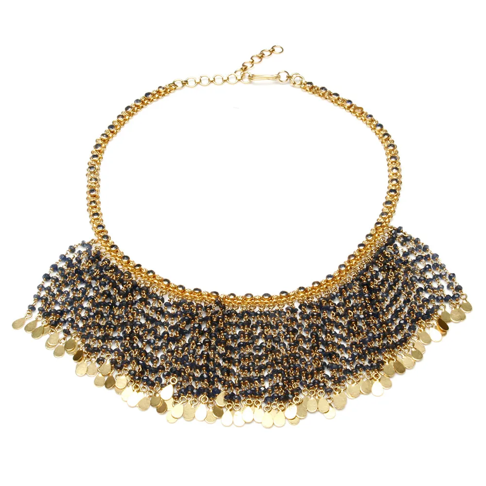 18k Gold and Sapphire Lubna Necklace