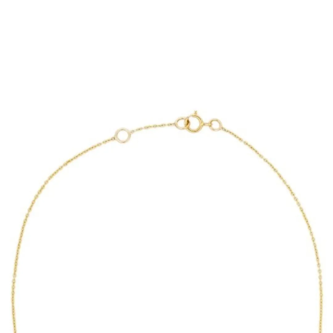 18K  Gold Crystal Drop Necklace