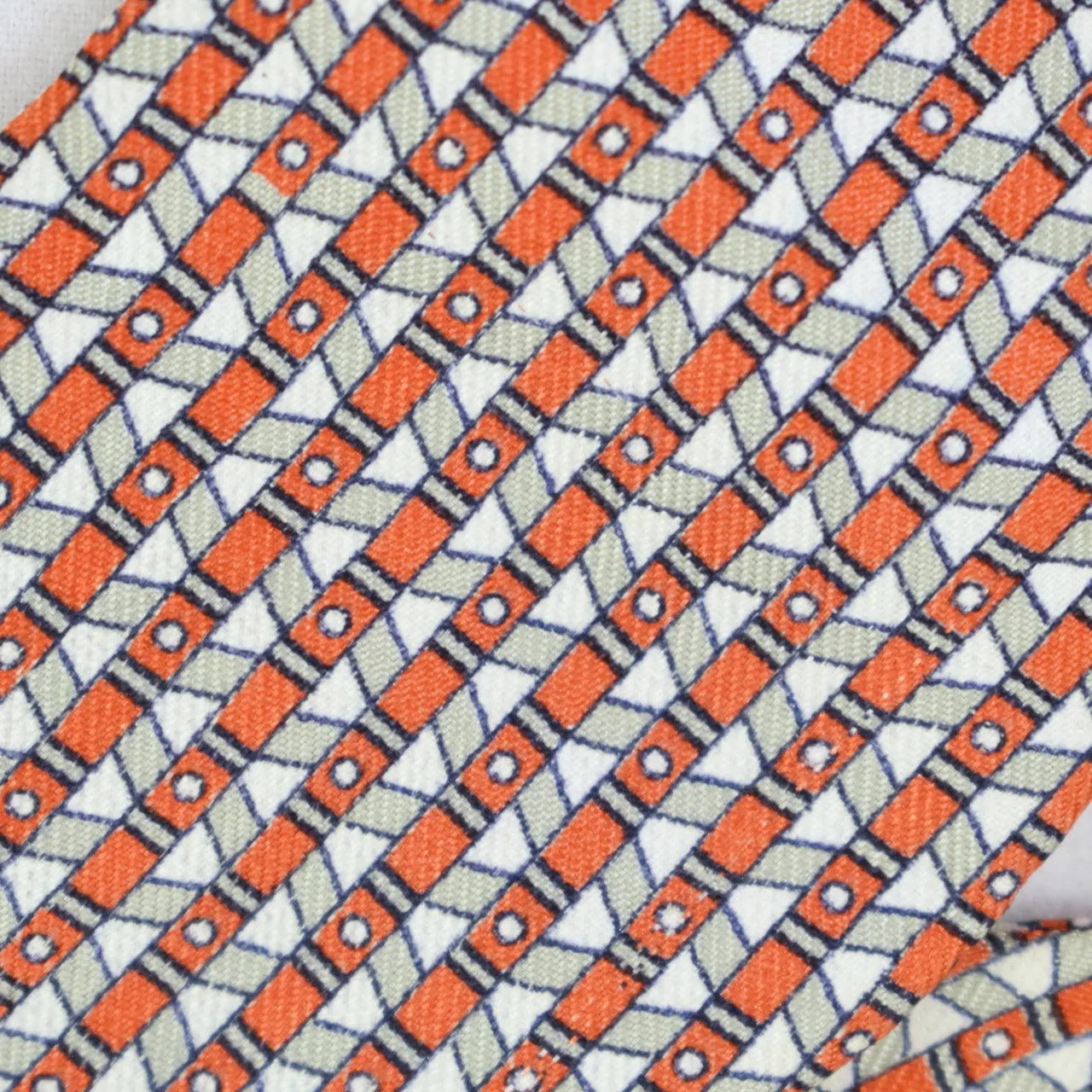 1950s Abstract Orange Bow Tie