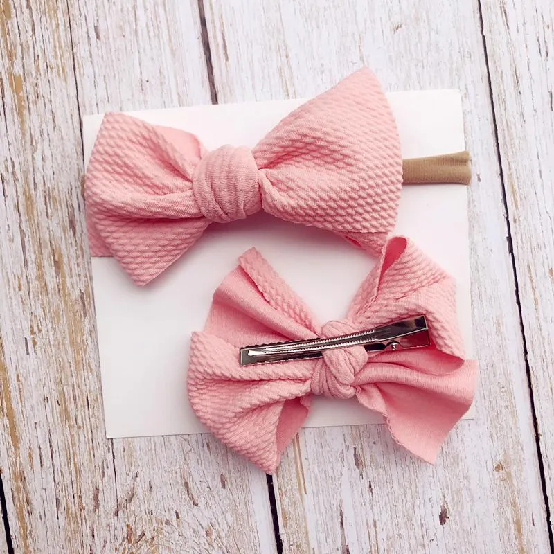 2-Piece Baby Bow Hair Band   Hair Clip