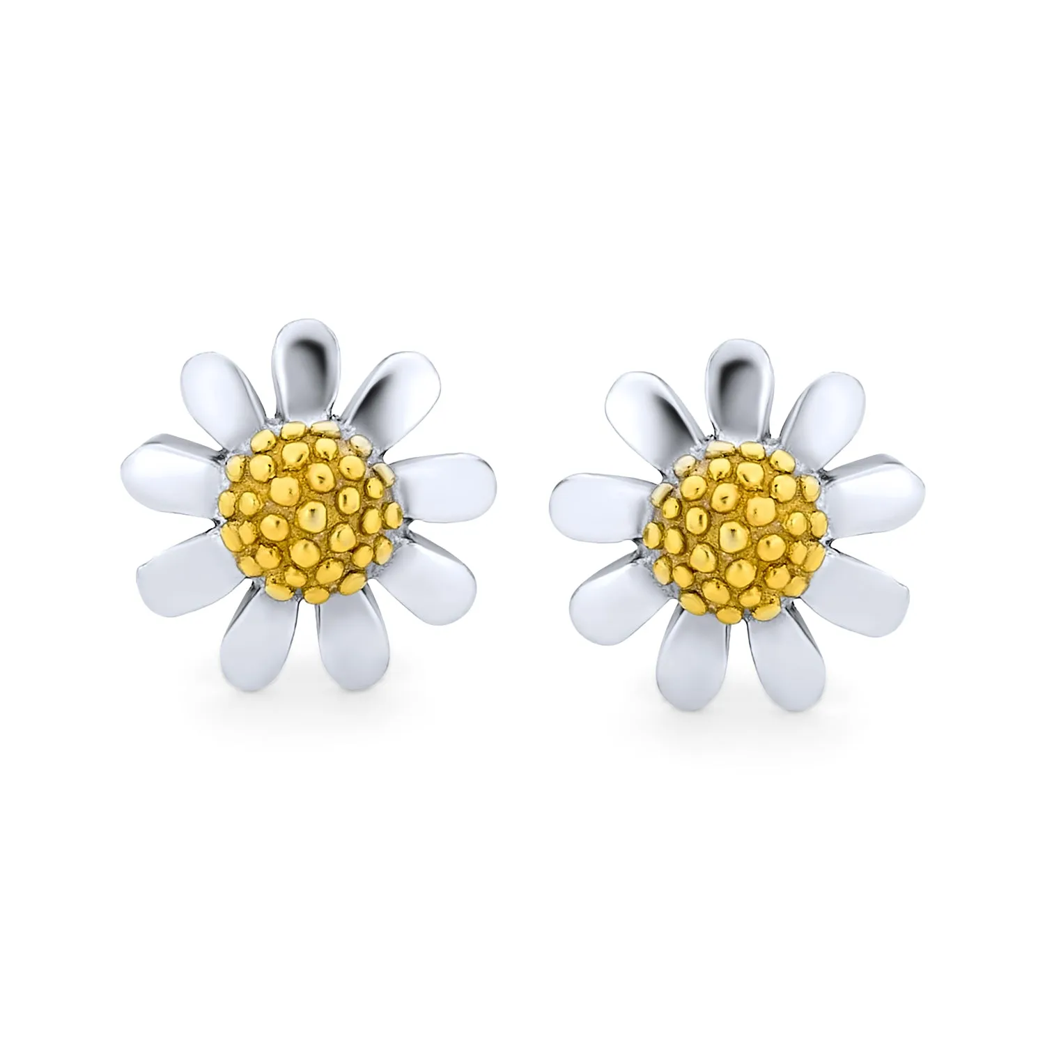 2-Tone Sunflower Daisy Jewelry Flower Earrings Bracelet Pendant Silver