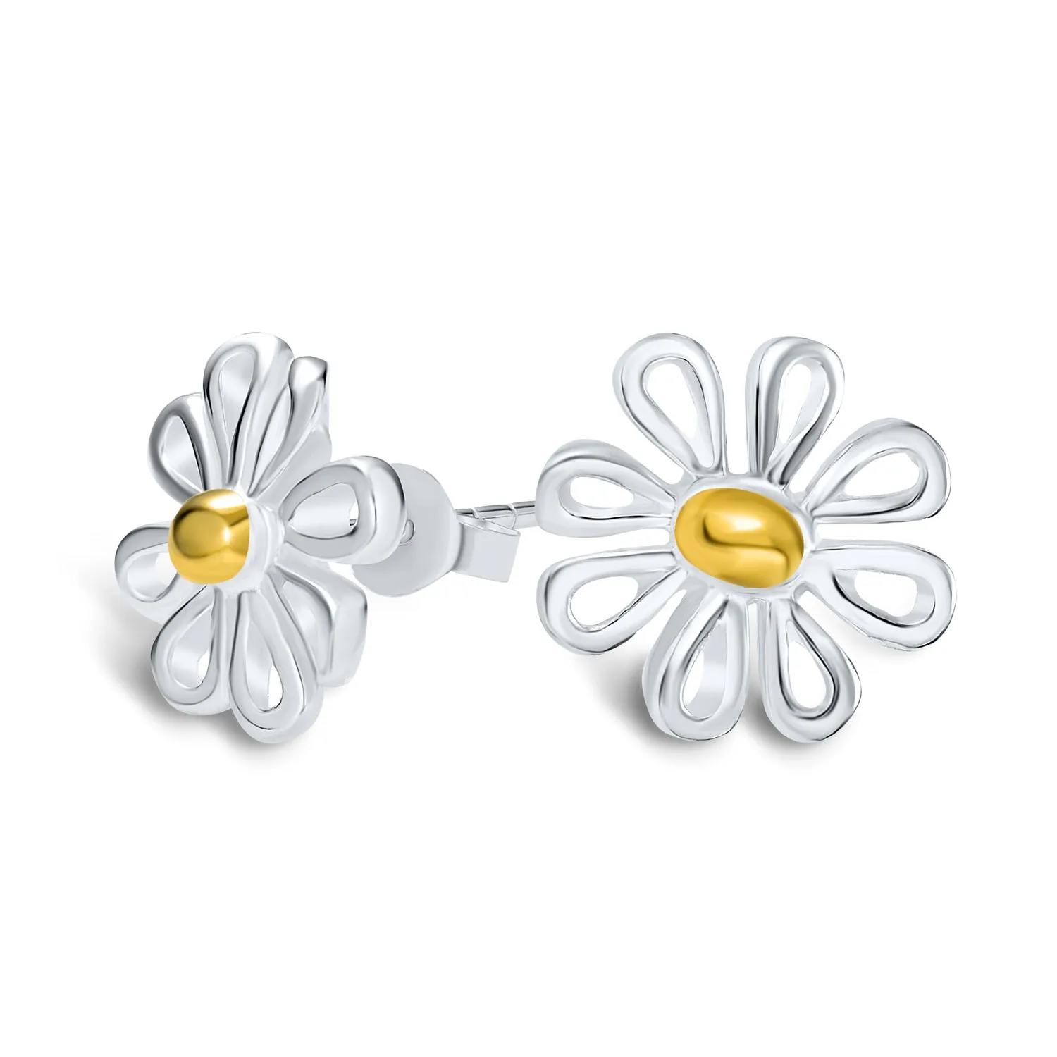 2-Tone Sunflower Daisy Jewelry Flower Earrings Bracelet Pendant Silver