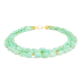 3-Strand Chrysoprase Lana Necklace