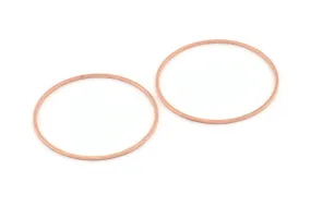 40mm Circle Connector, 12 Rose Gold Tone Brass Circle Connectors (40x1mm) D1442