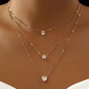 5 Styles Love Butterfly Moon Zircon Pendant Necklace For Women Teen Daughter Jewelry Birthday Gifts