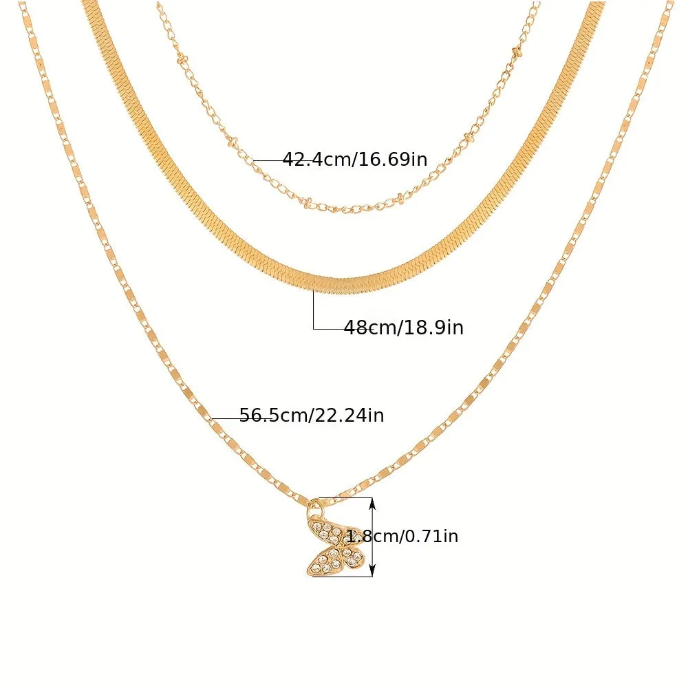 5 Styles Love Butterfly Moon Zircon Pendant Necklace For Women Teen Daughter Jewelry Birthday Gifts