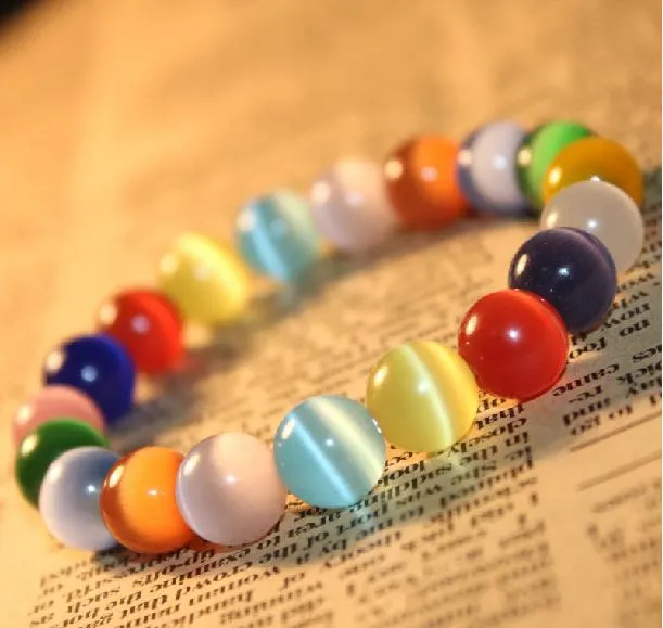 6/810/12mm Colorful Candy Colors Opal Bracelet