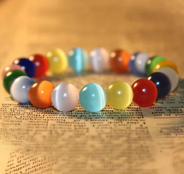 6/810/12mm Colorful Candy Colors Opal Bracelet