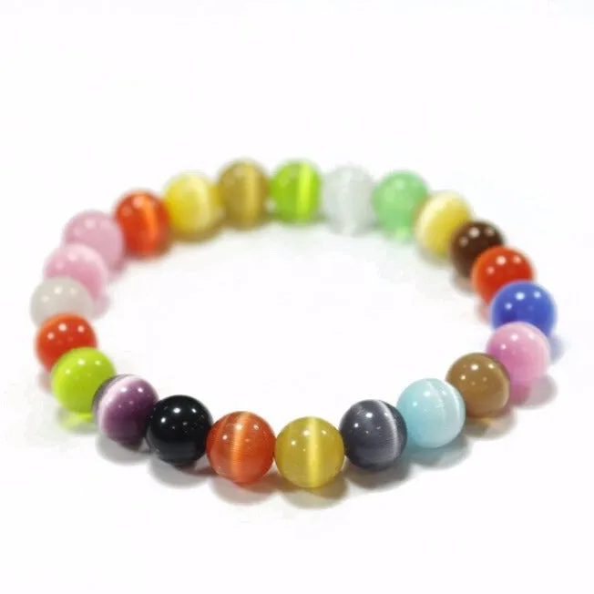 6/810/12mm Colorful Candy Colors Opal Bracelet