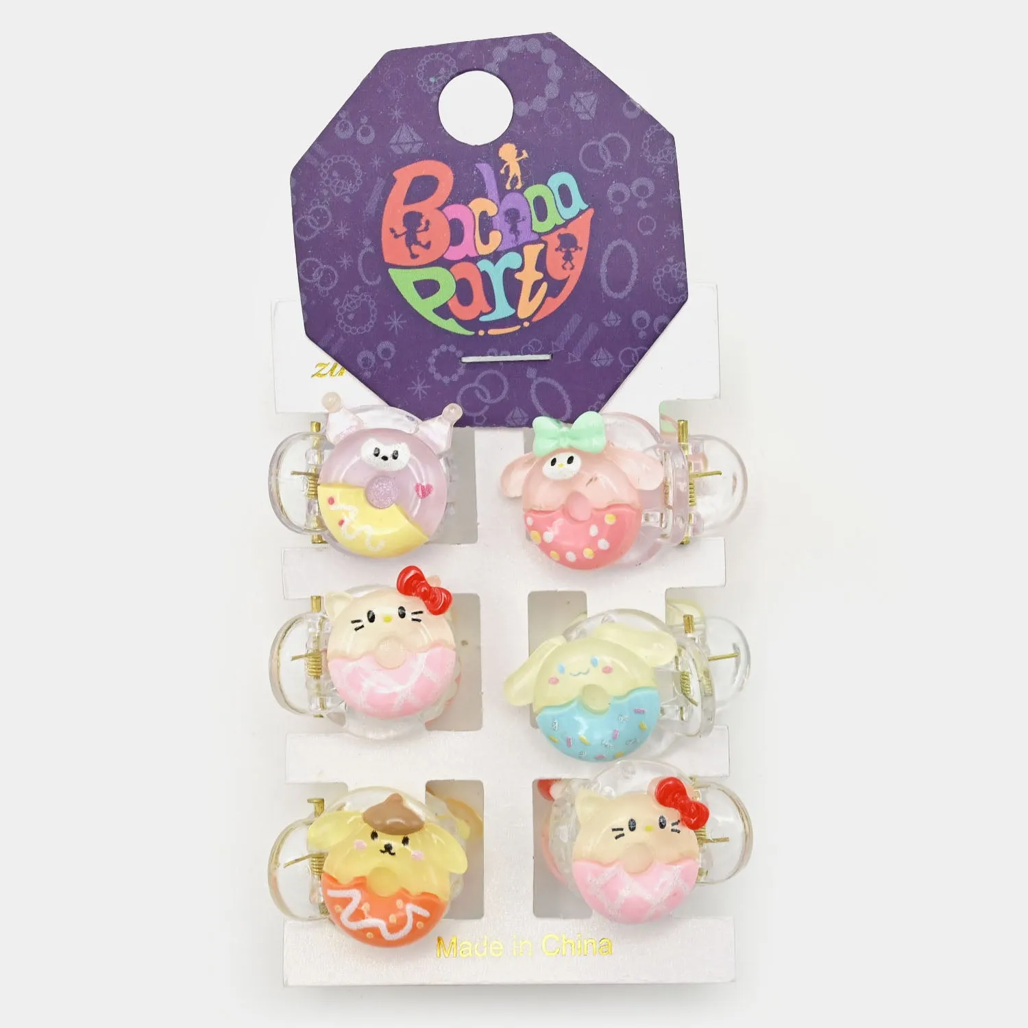 6PC PACK STYLISH HAIR CATCHER/CLAW CLIP FOR GIRLS