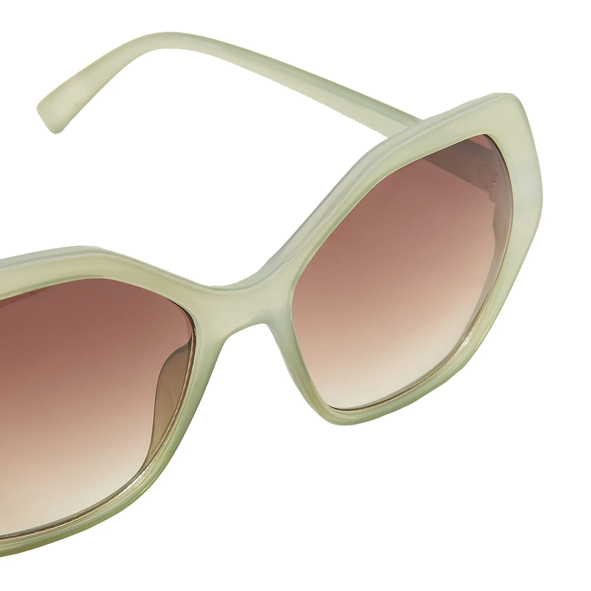 Accessorize London Women's Oversized Hexagon Sunglasses