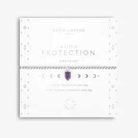 Affirmation Crystal (Amethyst) A Little 'Protection' Bracelet - 6 7/8" stretch