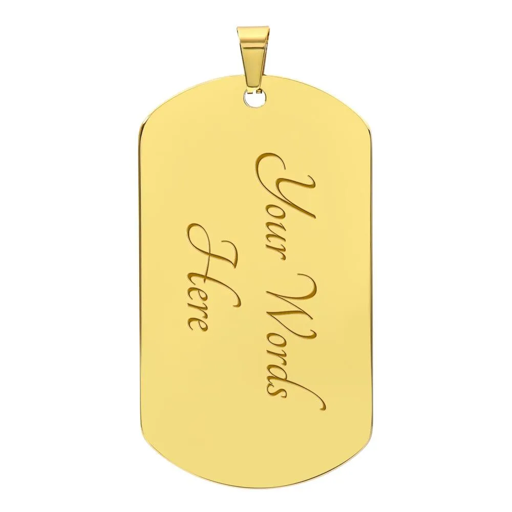 Afro Rican Dog-Tag Necklace (Gold or Silver)