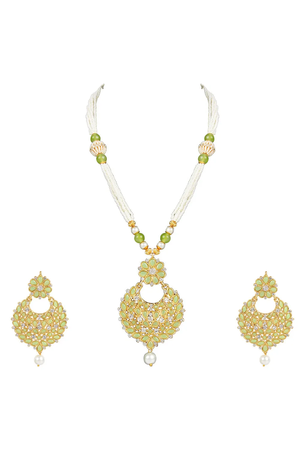 Alloy Necklace Set in Green