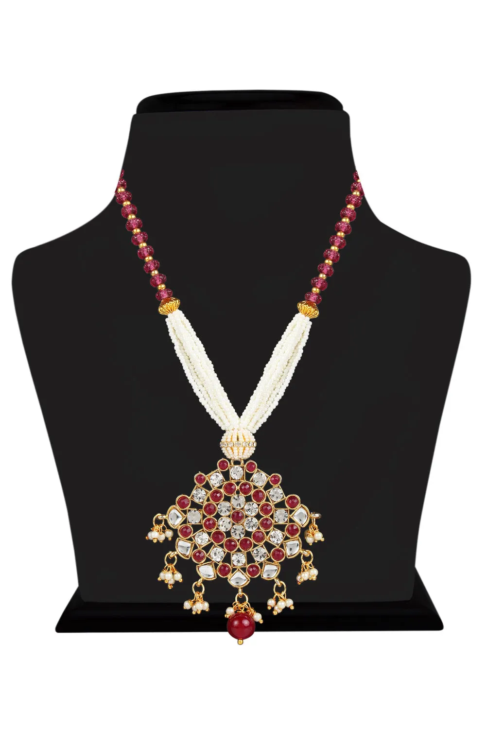 Alloy Necklace Set in Red