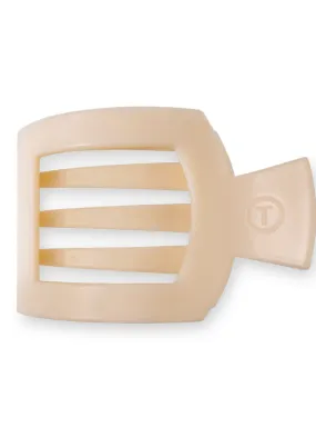 Almond Beige Medium Flat Square Clip