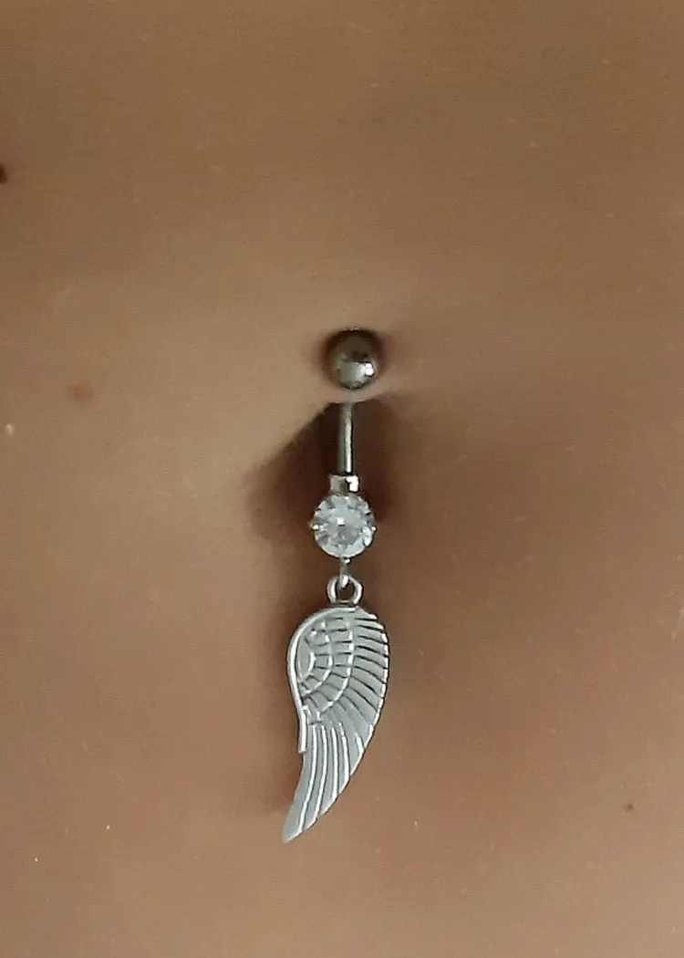 Anchor Feather Pendant Naval Piercing Rings Jewelry