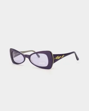 Anna Sui Cat Eye Purple Sunglasses 2000's