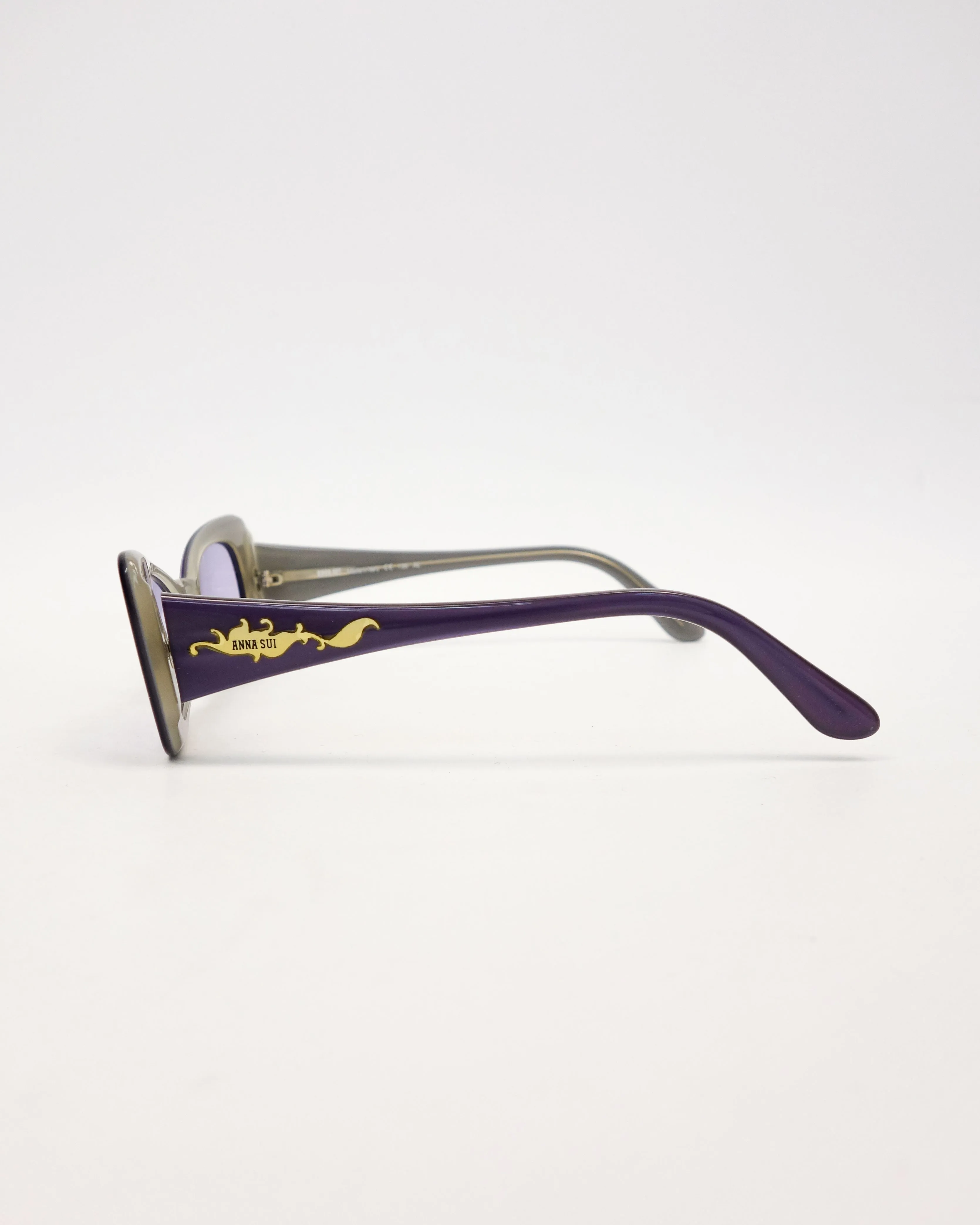 Anna Sui Cat Eye Purple Sunglasses 2000's