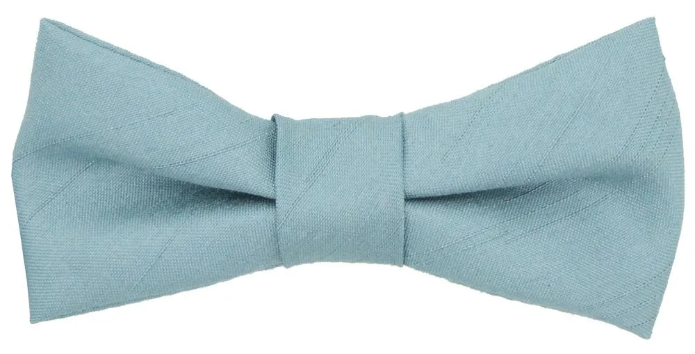 Antique Blue Shantung Boys Bow Tie