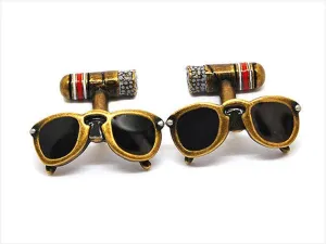 Babette Wasserman Retro Sunglasses and Cigar Cufflinks