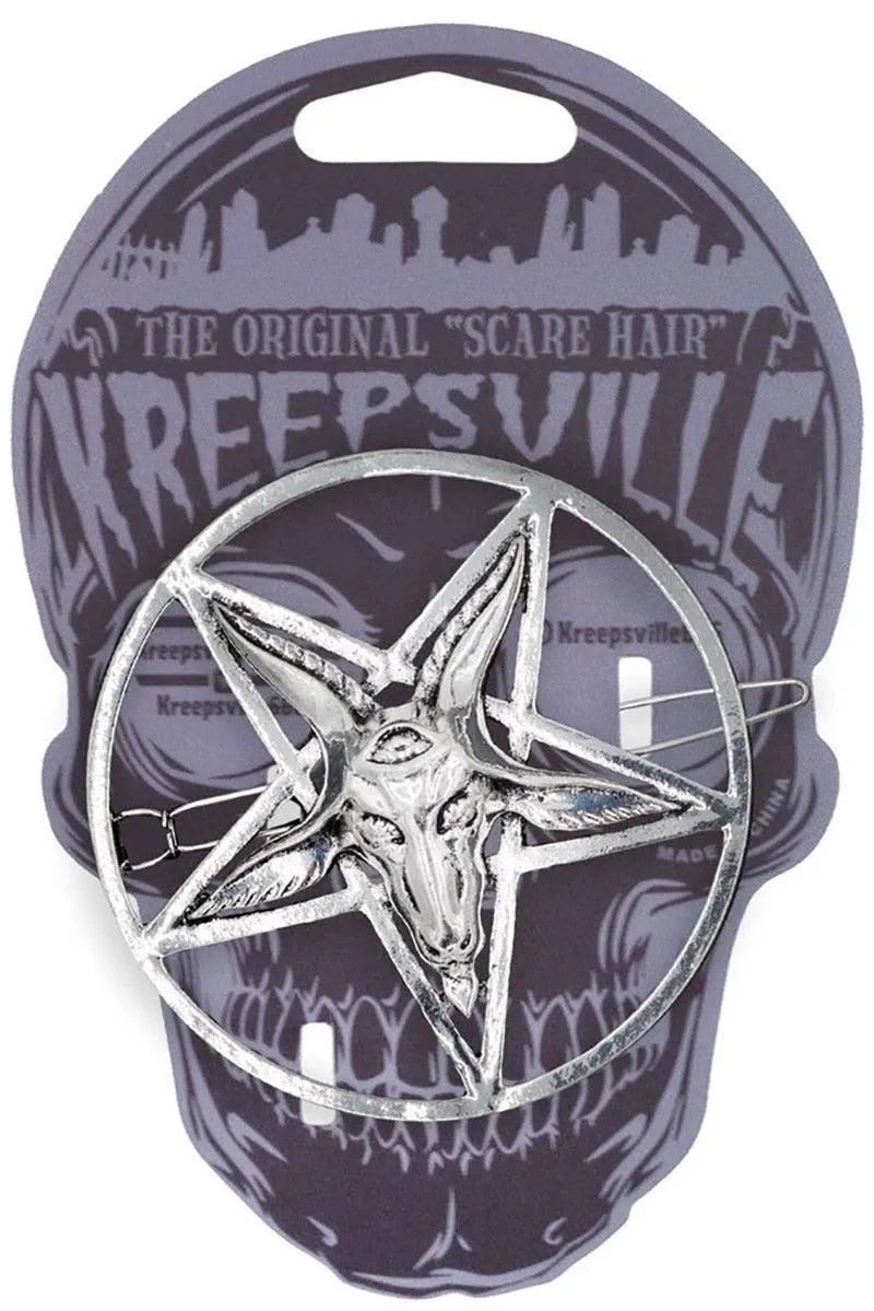 Baphomet Circle Hair Clip