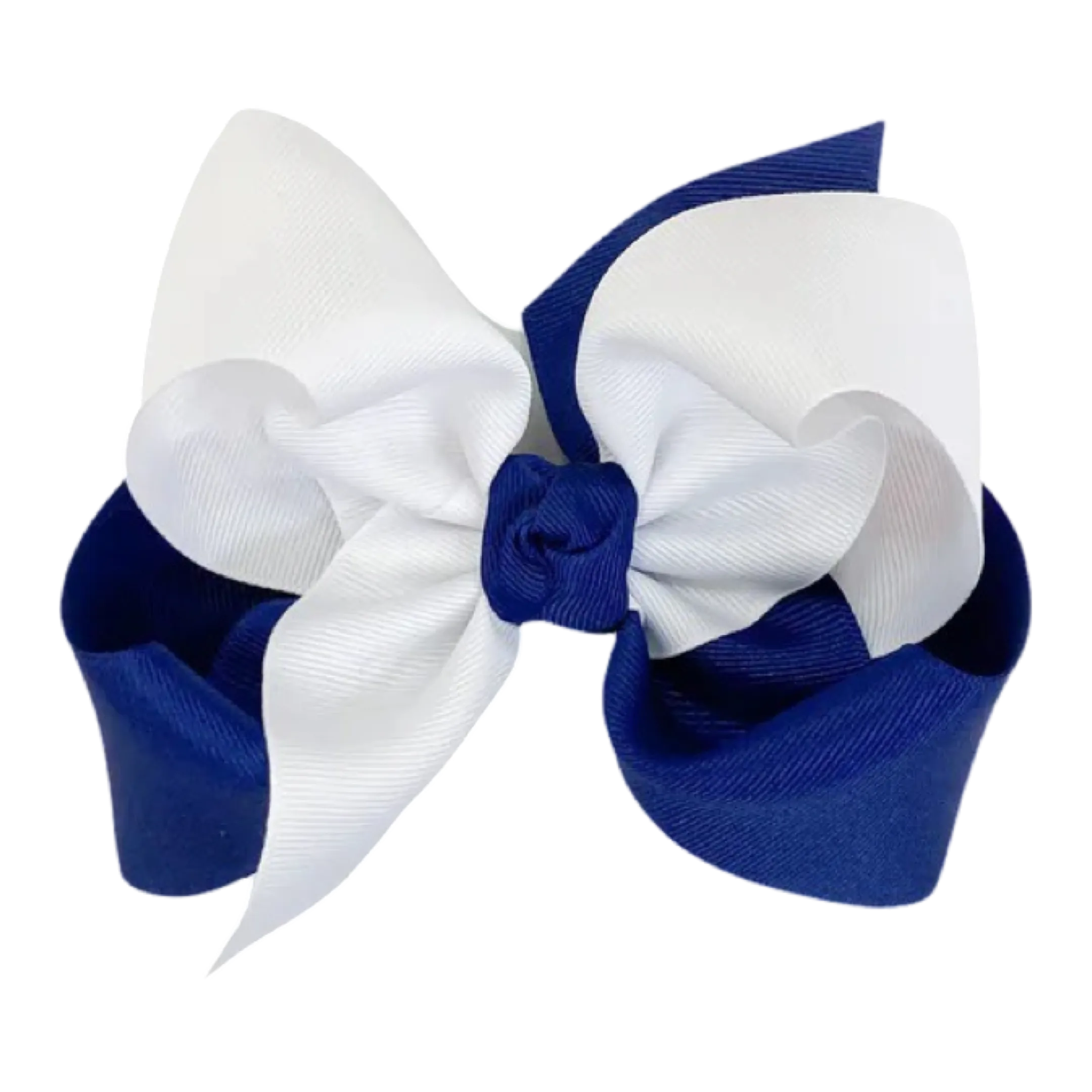 BC Two-Toned Bow - Navy & White