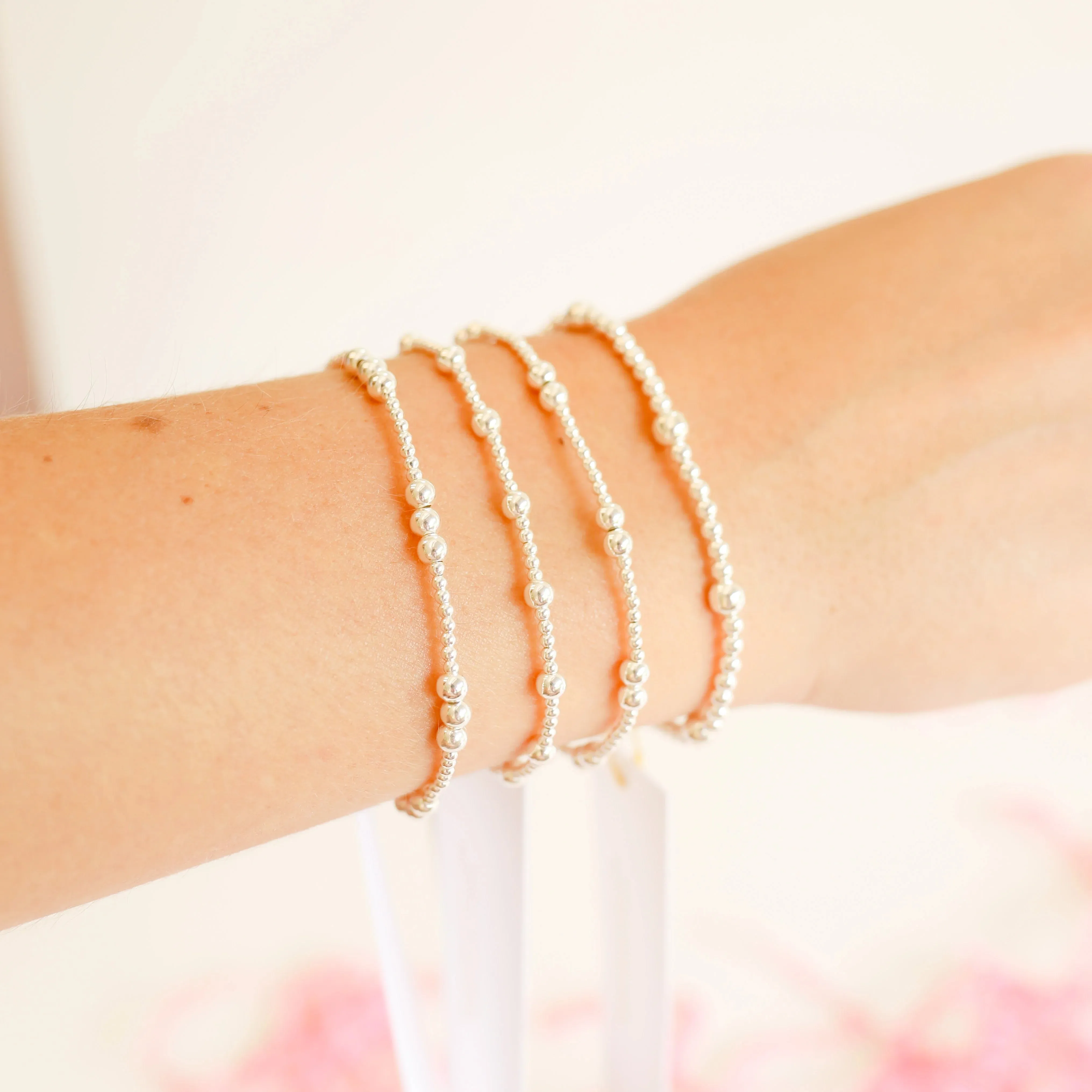 Beaded Blondes | Leah Bracelet in Silver