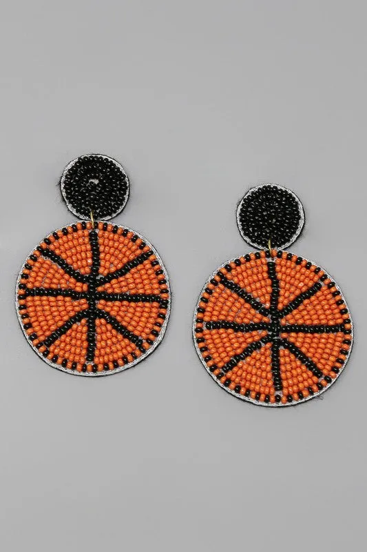 Beaded Teardrop Sport Earring