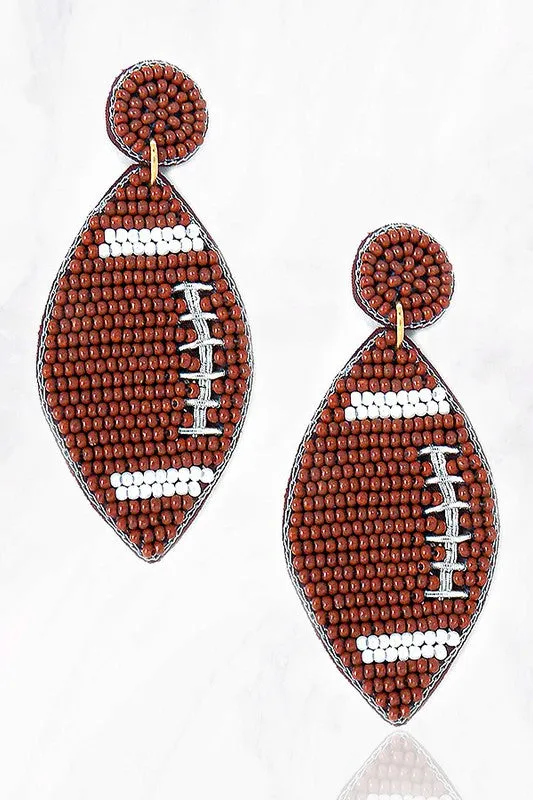 Beaded Teardrop Sport Earring