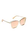 Becky III  Gold Peach Mirror Sunglasses