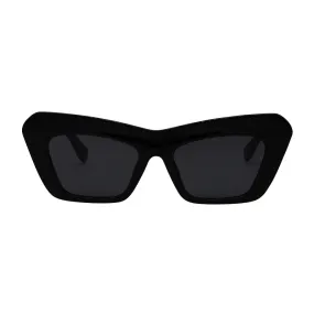 Bella Sunglasses | Black/Smoke Polarized