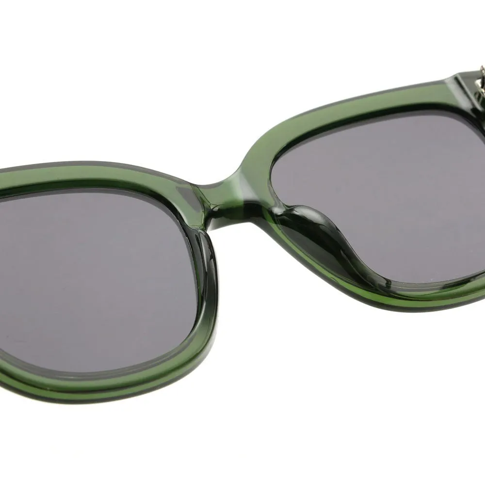 Billy Sunglasses - Dark Green Transparent