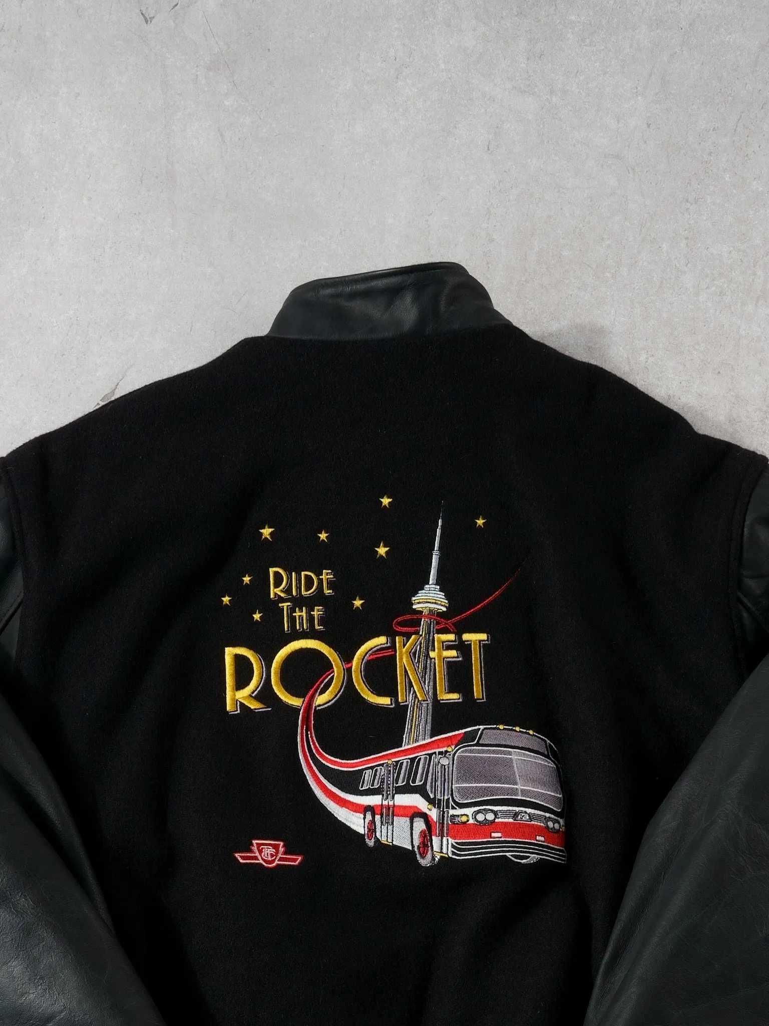 Black TTC Wheel Trans Ride The Rocket Bomber Jacket (L)