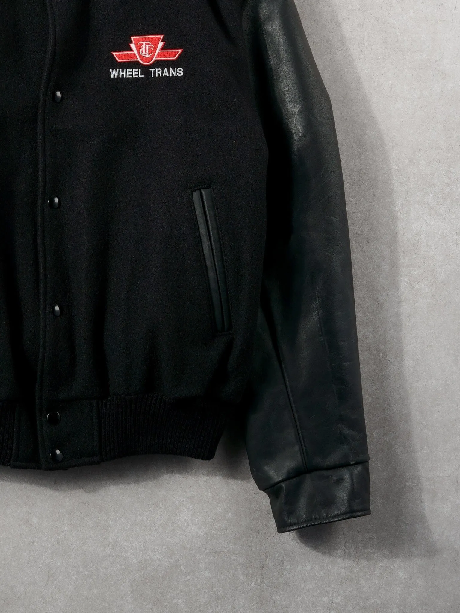 Black TTC Wheel Trans Ride The Rocket Bomber Jacket (L)