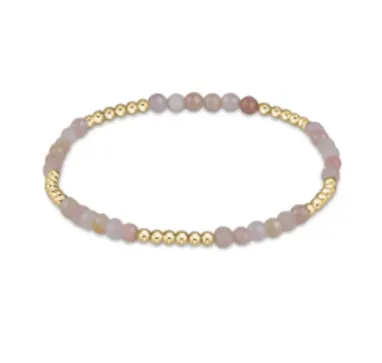 Blissful Pattern 2.5mm Gold & Gemstone Bracelet / Click for Selection