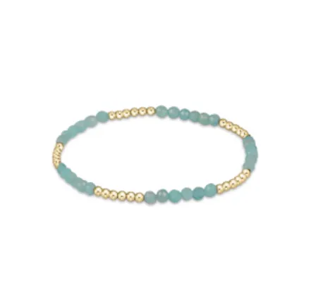 Blissful Pattern 2.5mm Gold & Gemstone Bracelet / Click for Selection