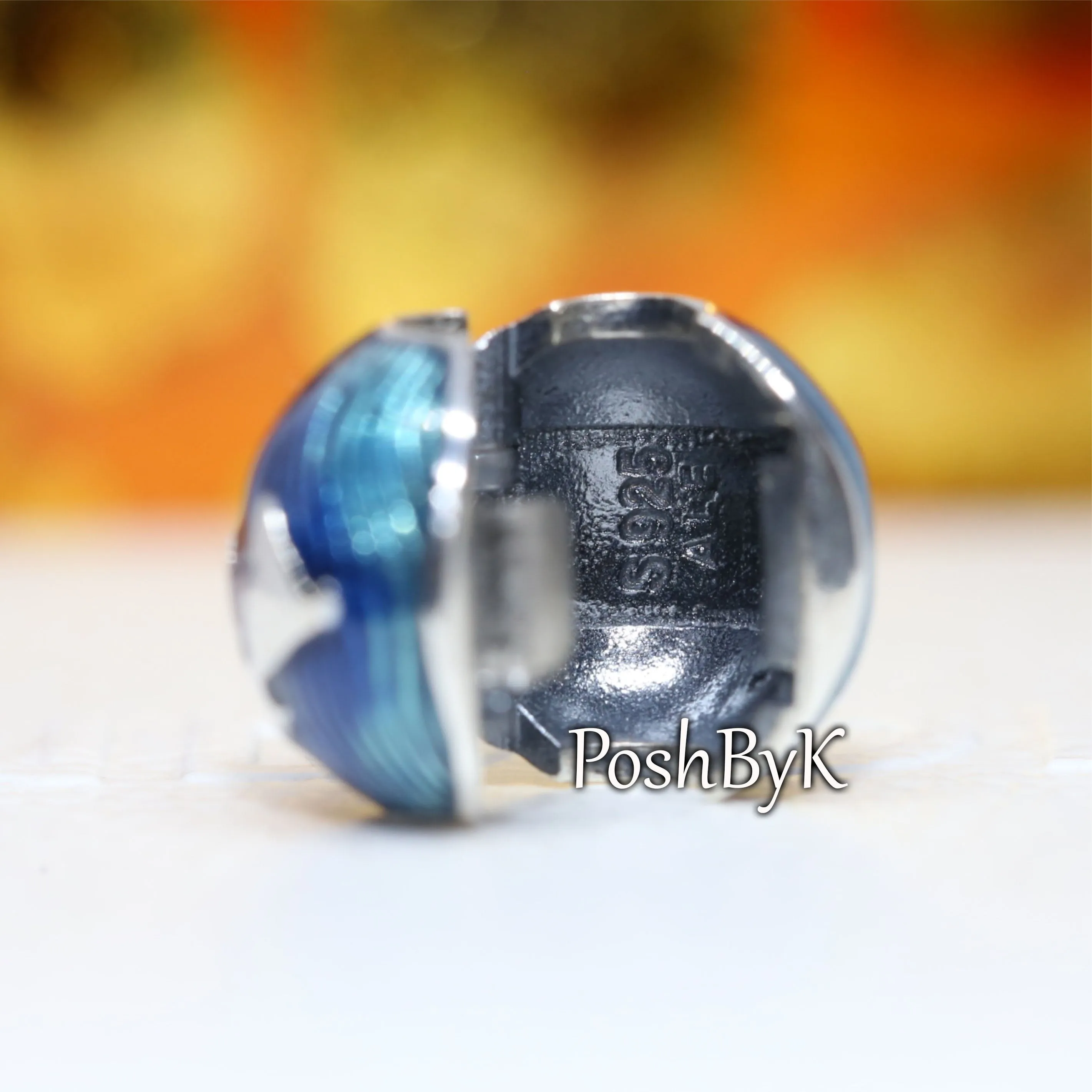 Blue Globe Clip Charm 799429C01