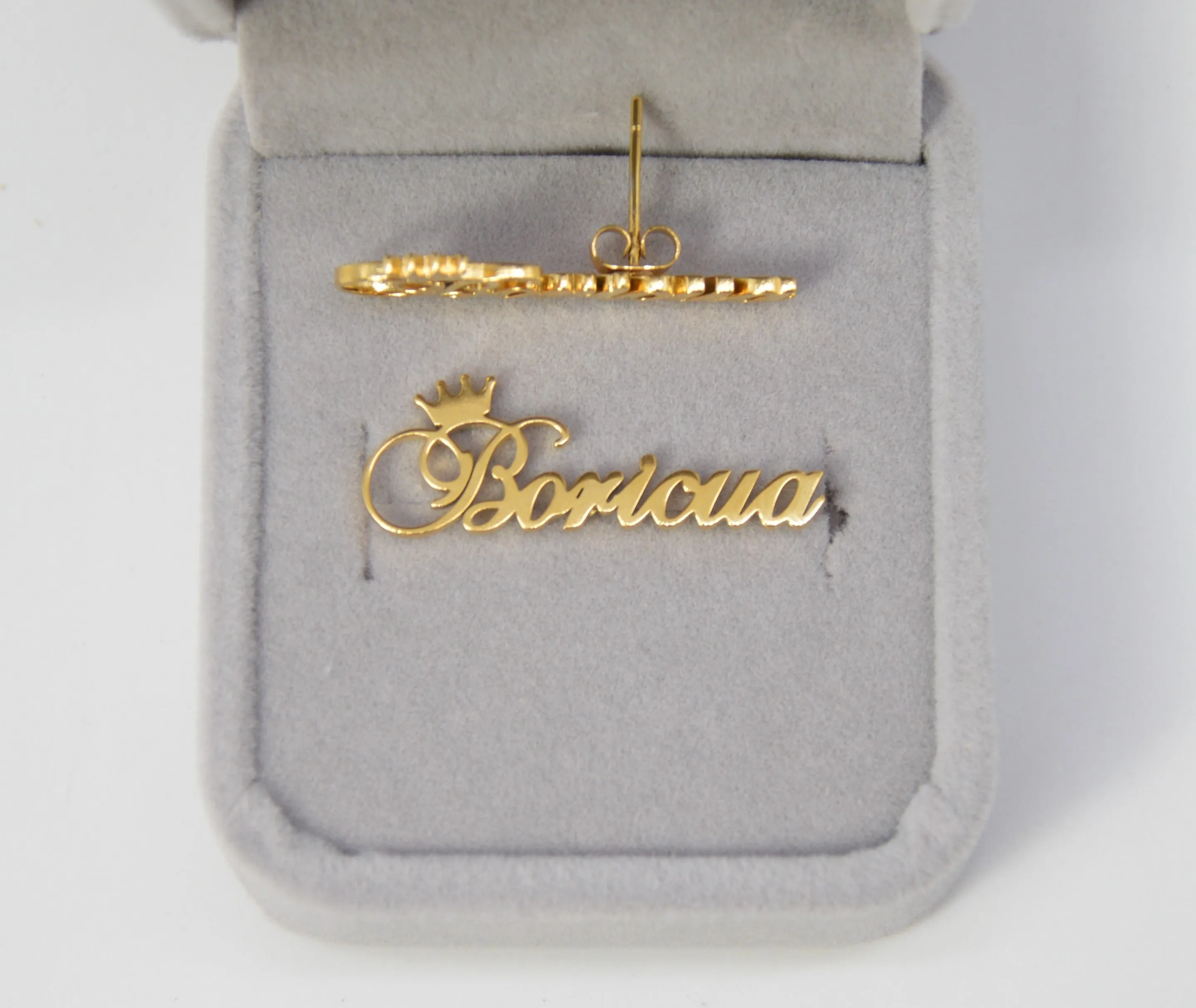 Boricua Gold Fancy Earrings